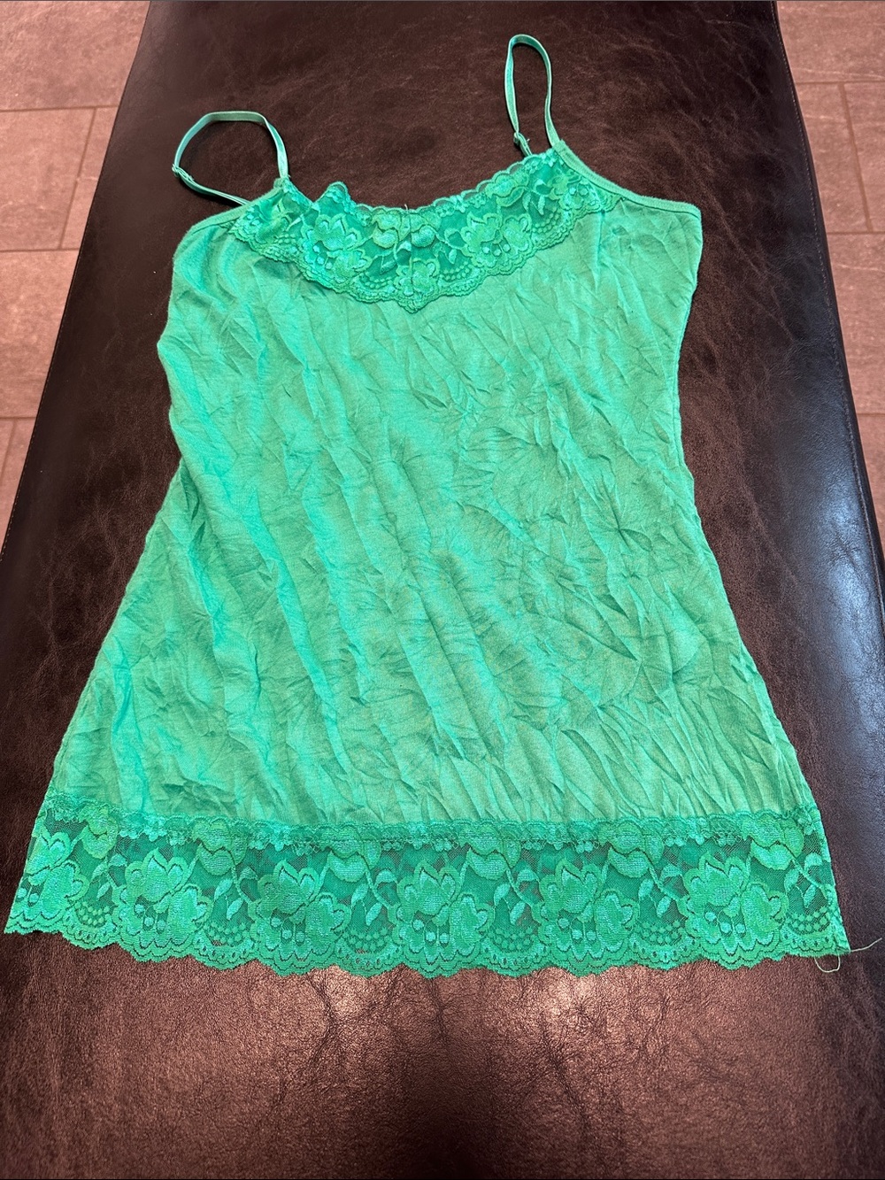 Maurices Lace-Trim Spaghetti Strap Cami in Teal